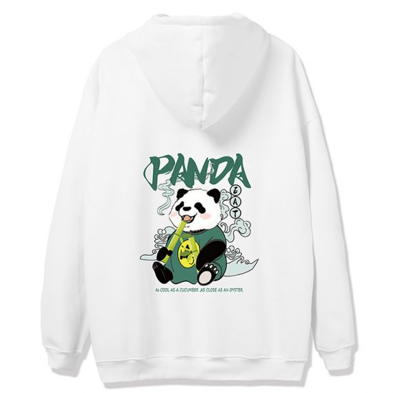 adult unisex panda black and white hoodie 3D style