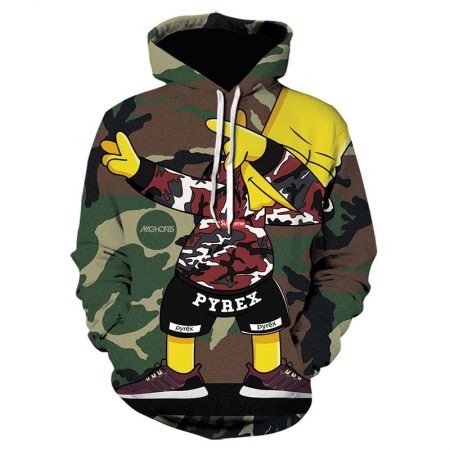 adult anime bart simpson camo hoodies