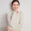 womens turtleneck sweater solid color wool pullover