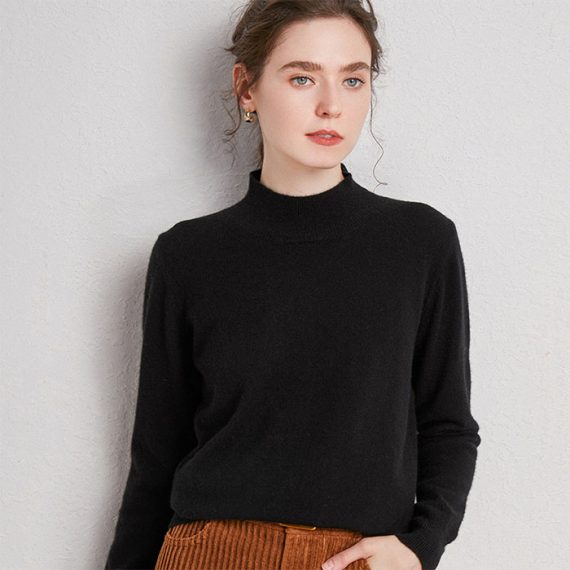 black turtleneck womens wool sweaters