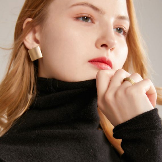 solid color women's woolen pullover turtleneck sweater