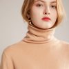 solid color womens turtleneck sweater wool pullover