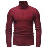 solid color red turtleneck mens