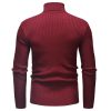 solid color red turtleneck mens