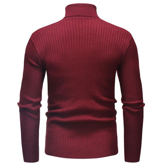 solid color red turtleneck mens