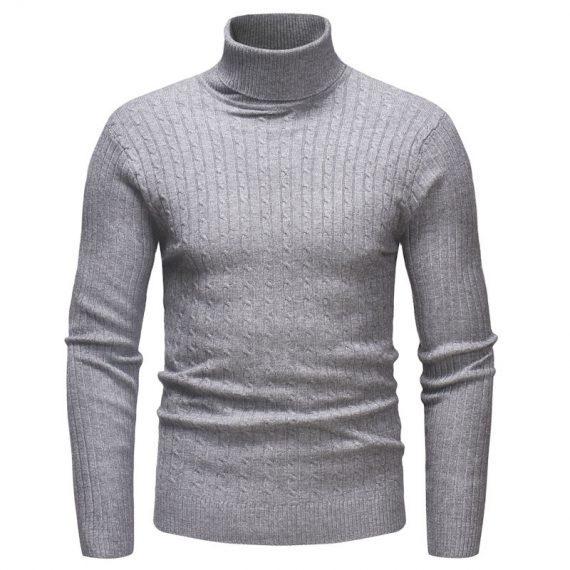 black mens turtleneck pollover sweater