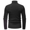 black mens turtleneck pollover sweater