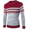 adult round neck pullover sweater for men