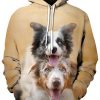 Dog Print Style Sweatshirt Long Sleeve Hoodie