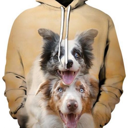Dog Print Style Sweatshirt Long Sleeve Hoodie