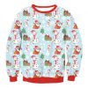 Merry Christmas Colorful Snowman And Gift Hoodies Christmas Sweatshirts for Ladies