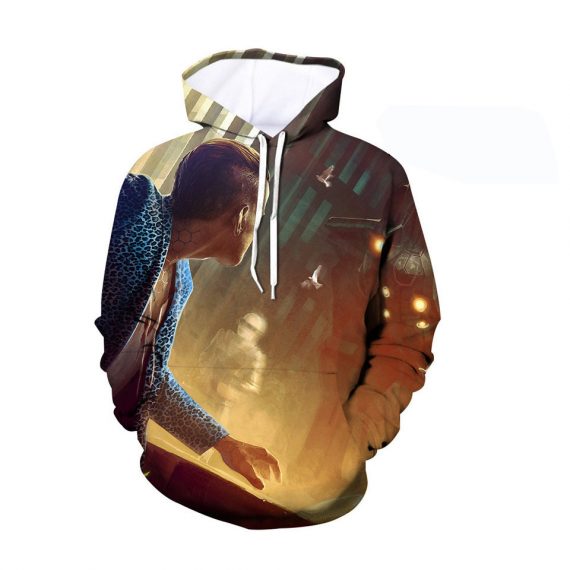 Cyberpunk 3D Printing Adult Unisex Yellow Sweater Hoodie