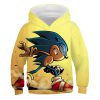 Hot New Sonic 3D Printing Kids Boy Girl Yellow Sweater Hoodie