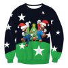 Merry Christmas Star And Tree Hoodies Christmas Sweatshirts for Ladies