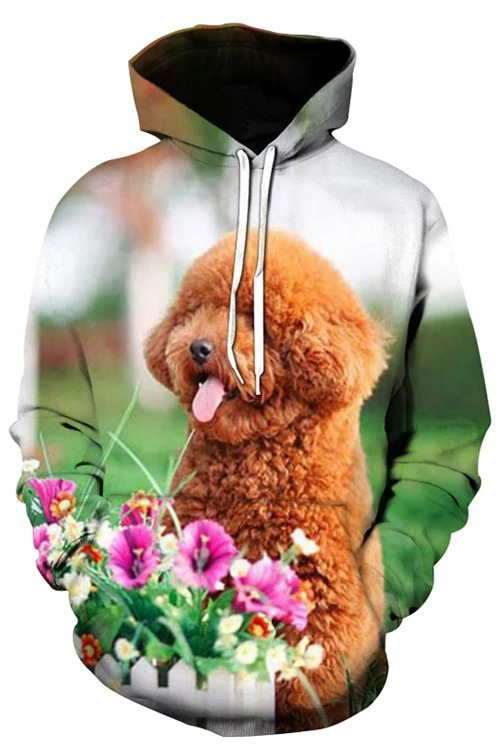 Cool Dog Print Style Sweatshirt For Men And Women