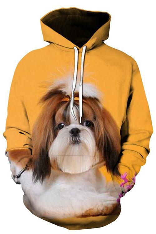 Cool And Cute Dog Print Style Sweatshirt For Men And Women