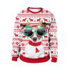 Christmas Cute Dog Sweatshirts Merry Christmas Hoodies  For Ladies