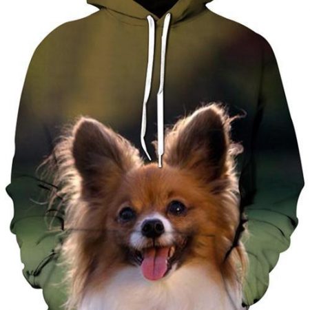Cute Dog Print Hoodie Animal Sweatshirt For Adults
