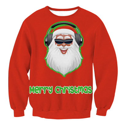 Christmas Sweatshirts Plus Size Merry Christmas Red Hoodies For Ladies