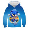 2020 Hot New Sonic Printing Kids Boy Girl Light Blue Sweater Hoodie