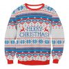 Christmas Sweatshirts White Striped Tree Merry Christmas Hoodies For Ladies