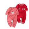 Striped Christmas Snowman Jumpsuit Clothes for Babies