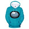 Among Us printing adult Unisex cyan-blue hoodie sweater sweatshirt