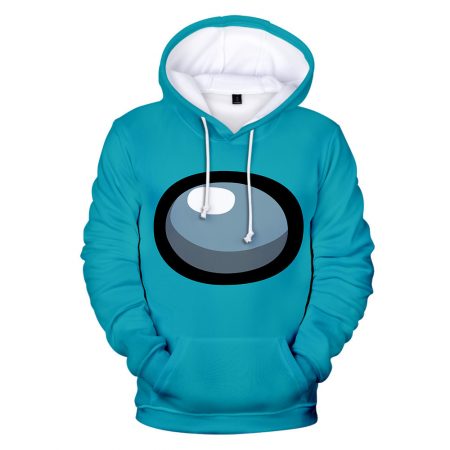 Among Us printing adult Unisex cyan-blue hoodie sweater sweatshirt