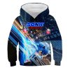 Hot New Sonic 3D Printing Kids Boy Girl Black Blue Sweater Hoodie