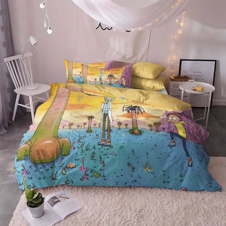 3 Pcs Duvet Cover Rick And Morty Bed Set
