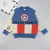 Blue Captain America Ugly Christmas Superhero Sweaters