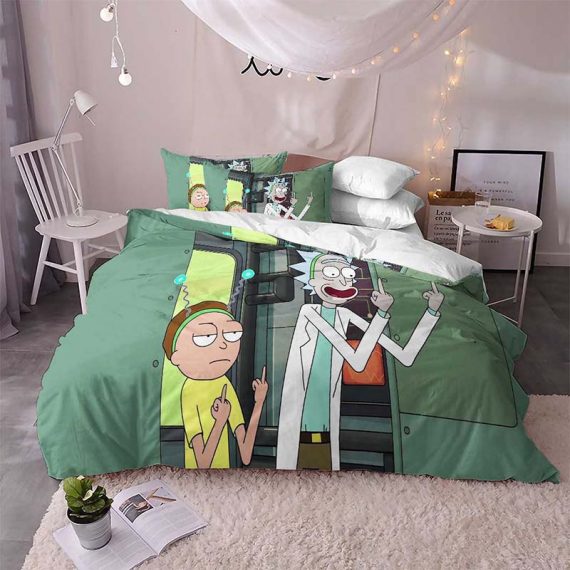Rick And Morty Bed Set Duvet Cover