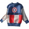 Blue Captain America Ugly Christmas Superhero Sweaters