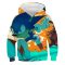 Sonic Printing Kids Boy Girl Light Green Sweater Hoodie