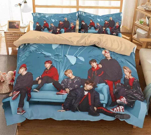 Bts Bed Set 3D Print Comforter