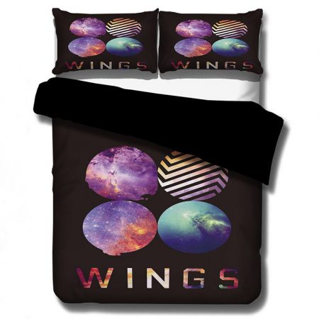 Bts Bed Cover Three Picecs Comforter Set