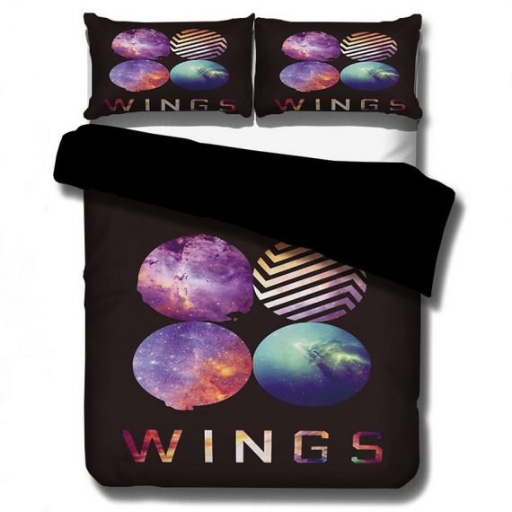 Bts Bed Cover Three Picecs Comforter Set