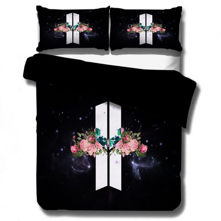 Three Picecs Comforter Set Bts Duvet Cover