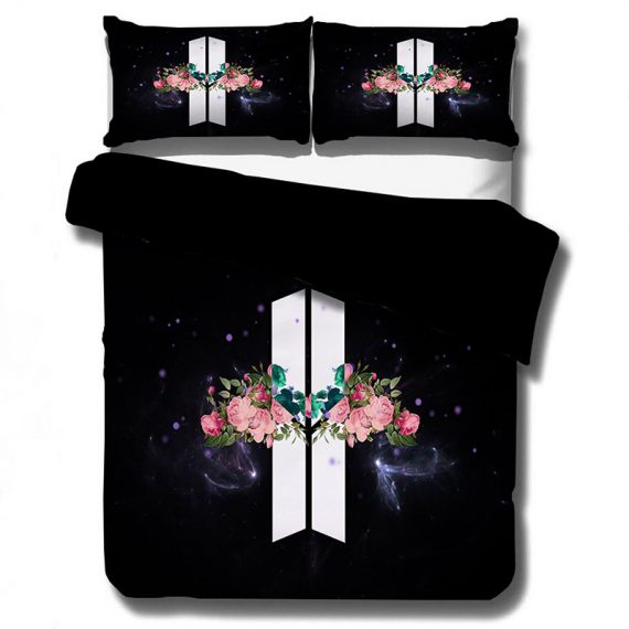 Three Picecs Comforter Set Bts Duvet Cover