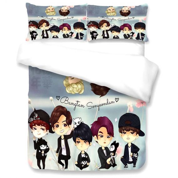 Bts Duvet Cover 3D Style Bed Set