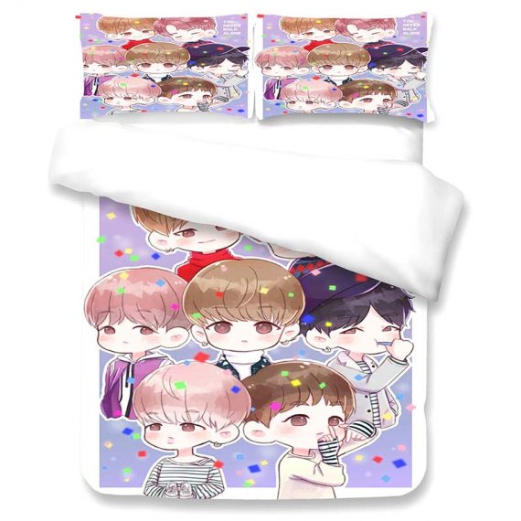 Bts Bed Set 3D Style Duvet Cover