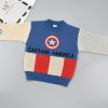 Blue Captain America Ugly Christmas Superhero Sweaters
