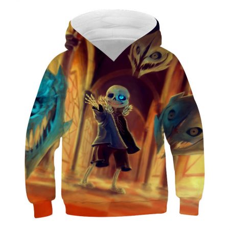 3D stlye kids undertale sans hoodie for boys