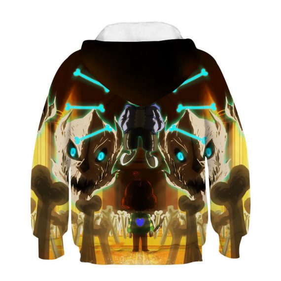 3D stlye kids undertale sans hoodie for boys