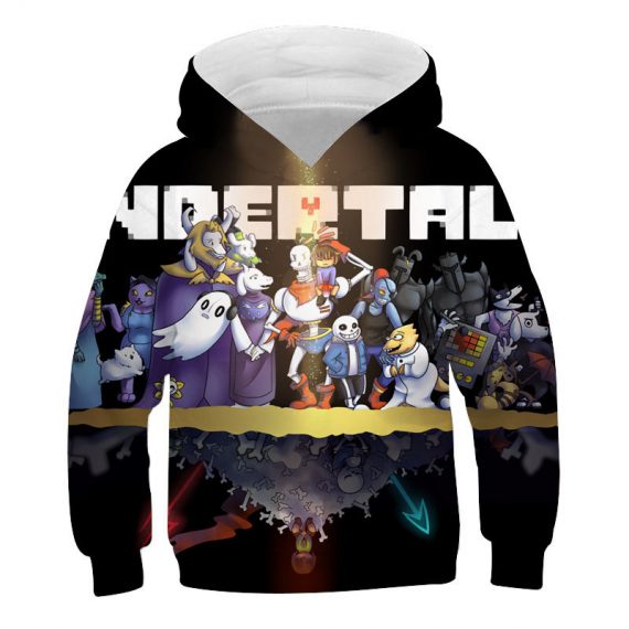 3D stlye kids undertale sans hoodie for boys