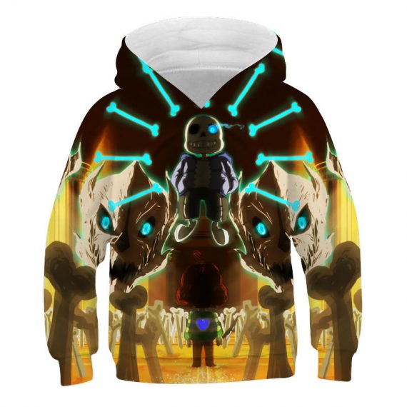 3D stlye kids undertale sans hoodie for boys