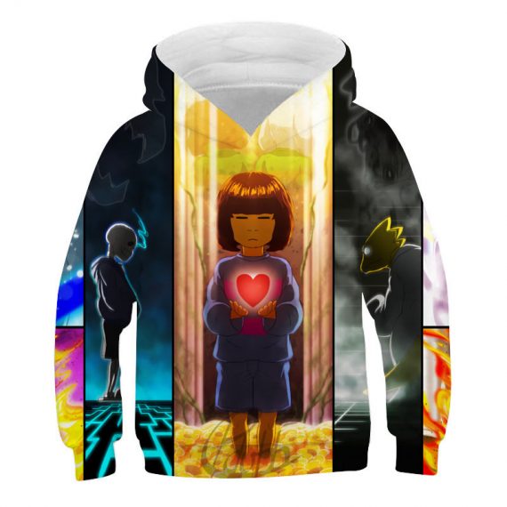 kids game pullover sweatshirt undertale sans hoodie 3d style