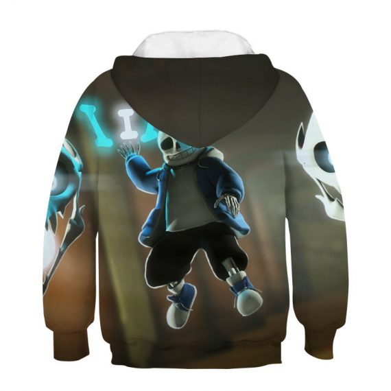 kids game pullover sweatshirt undertale sans hoodie 3d style