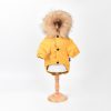 Dog and Cat Yellow Winter Hooded Jacket