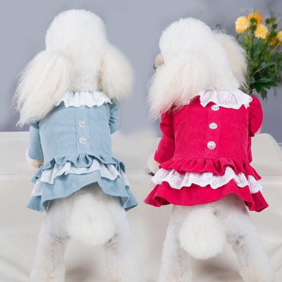 Red and Blue Dog Winter Skirt